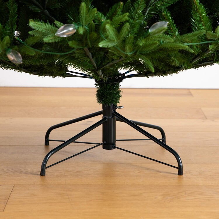 Nearly Natural 7ft. Pre-Lit Artificial Luxembourg Pine Christmas Tree with 340 Multicolored Traditional Bulb LED Lights - Image 11