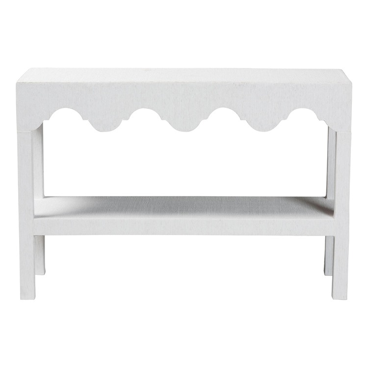bali & pari Nolan Natural Grasscloth Console Table - Two-Tier Entryway ...