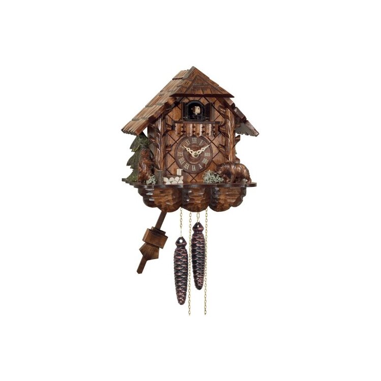 River City Clocks Hand-Carved Cuckoo Clock with Bears - Black Forest Style image - 1