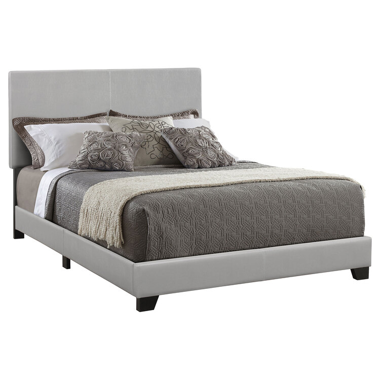 Coaster Dorian Upholstered Eastern King Bed Grey image - 1