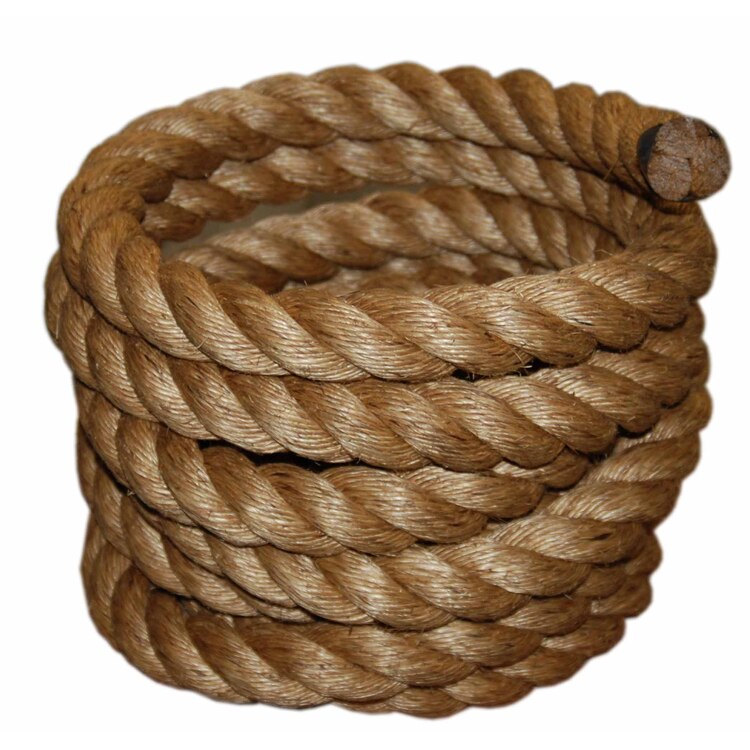 T.W . Evans Cordage Manila Rope - 2" x 50ft - Natural Fiber image - 1