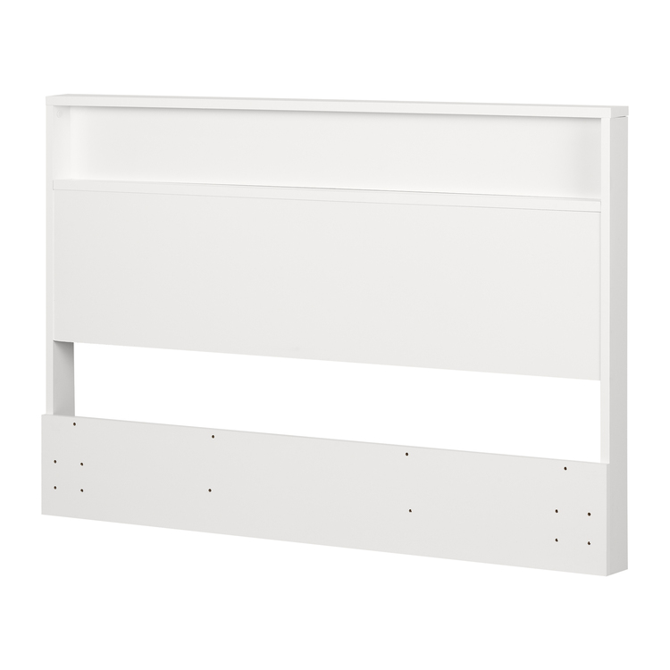South Shore Headboard with Storage Shelf Weathered Oak Holland image - 1