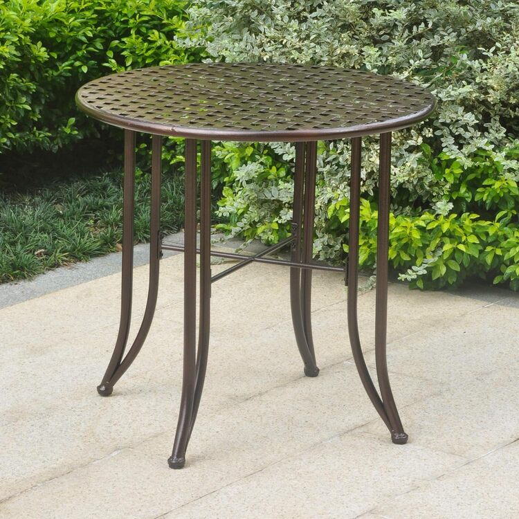 ソマビトのテーブル　Ironバー付き International Caravan Iron Bistro Table - Outdoor Patio Table