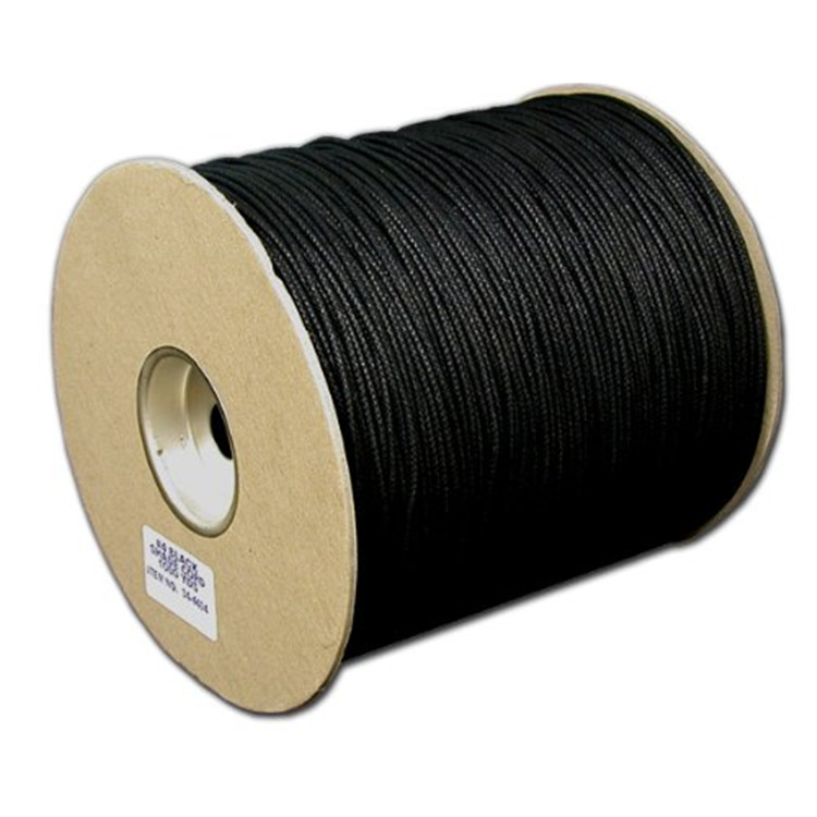 T.W . Evans Cordage #4 1/8" BLACK COTTON SHADE CORD 1000 YARD SPOOL image - 1