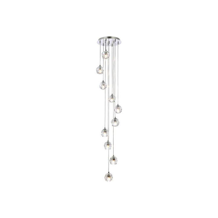 Elegant Lighting Eren 10 lights Chrome pendant image - 1