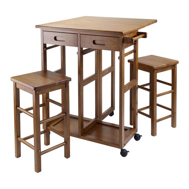 Winsome Wood Space Saver with 2 Stools, Square - Image 5