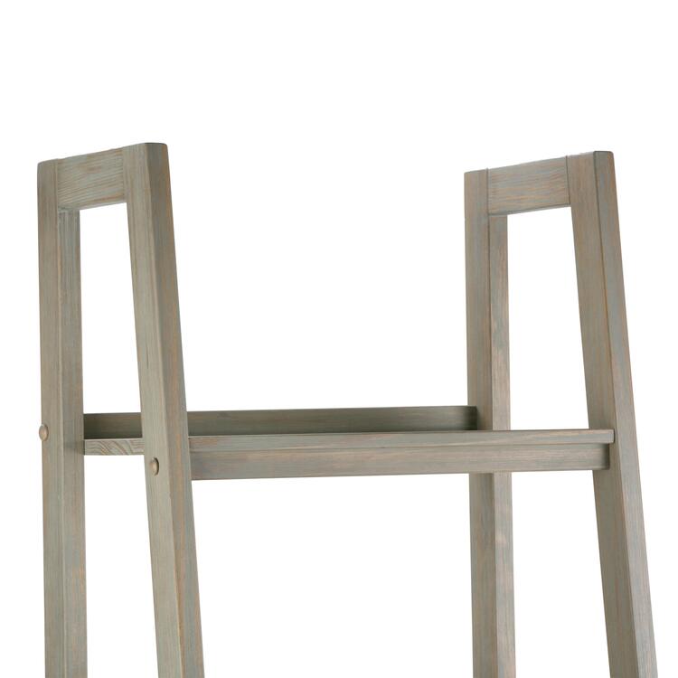 Simpli Home Sawhorse SOLID WOOD 72 inch x 24 inch Ladder Shelf image - 1