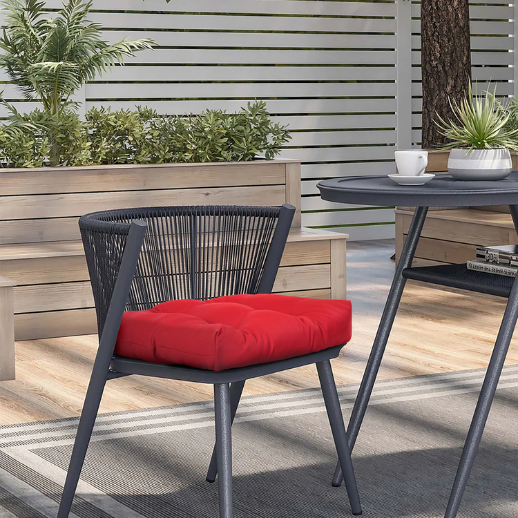 Outdoor Decor by Commonwealth Ruby Red Settee Cushion 19 x 19 in Solid Red image - 1