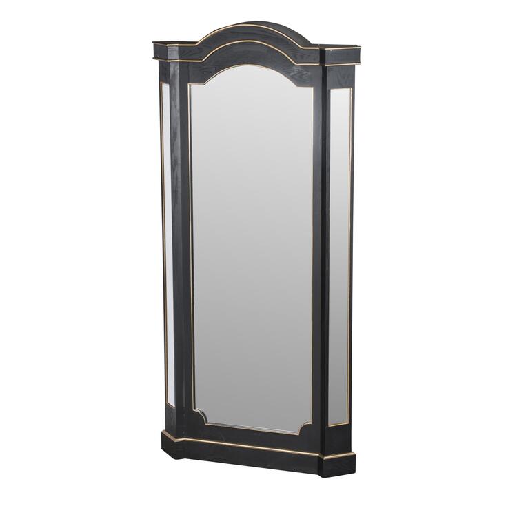 A&B Home Vintage Glamour Mirror - Black & Gold Accent Decor image - 1