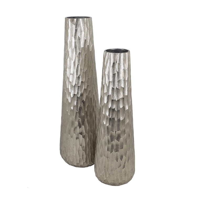 A&B Home Beaufort Textured Aluminum Vases - Set of 2