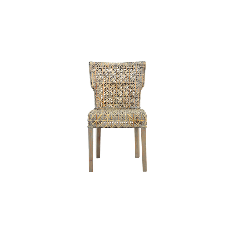 A&B Home Woven Rattan Side Chair - Thumbnail 3