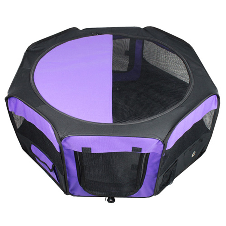 Portable Pet Soft Play Pen XXlarge Purple 600D Oxford Fabric - Iconic Pet image - 1