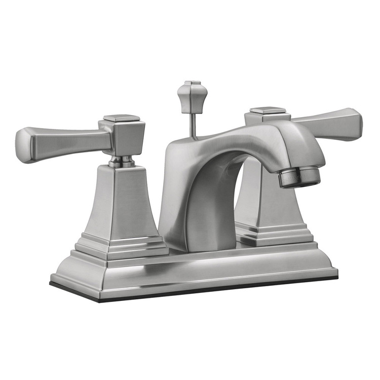 Design House 521997 Torino Traditional Centerset 2 Handle Bathroom Faucet Satin Nickel image - 1