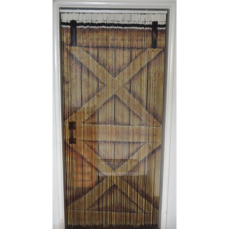 Bamboo Beaded Curtain Sliding Barn Doors image - 1