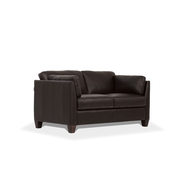 Acme Matias Loveseat, Chocolate Leather (1Pc/1Ctn) image - 1