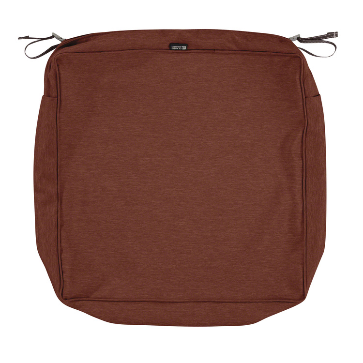 Henna Red Patio Lounge Seat Cushion Cover 19 x 5 Thick - Classic Accessories image - 1