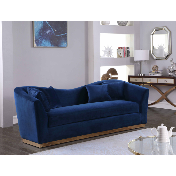 Arabella Navy Velvet Sofa image - 1