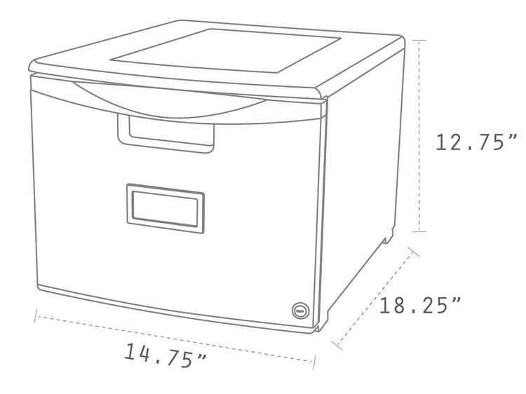 Storex 1-Drawer Lateral Filing Cabinet - Image 3
