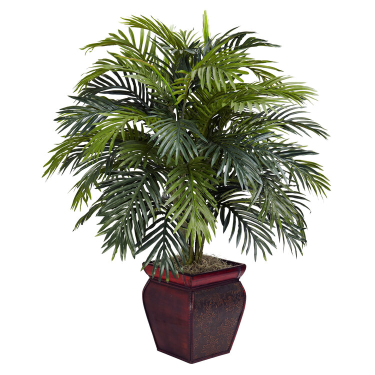 Nearly Natural Areca with Decorative Planter Silk Plant image - 1