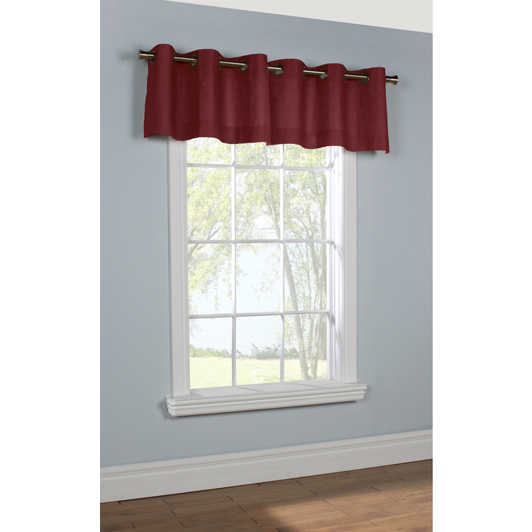 Thermalogic Weathermate Grommet Curtain Valance 40 x 15 in Burgundy image - 1