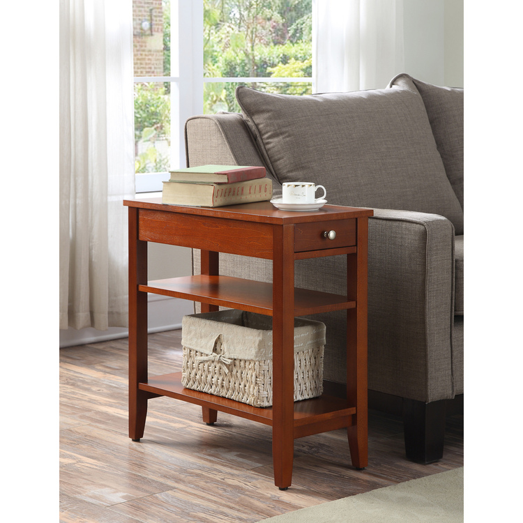 Convenience Concepts American Heritage Three Tier End Table With Drawer image - 1