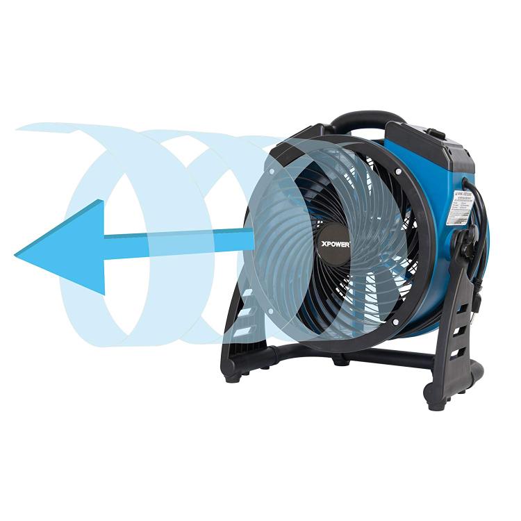 Industrial Axial Air Mover 4 Speed Fan 120ft Focused Flow - XPOWER Manufacture Inc - Image 3
