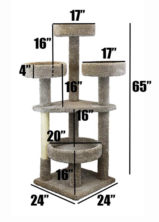 Maine Coon Cat Tree House - Extra Large Cat Tower For Big Cats