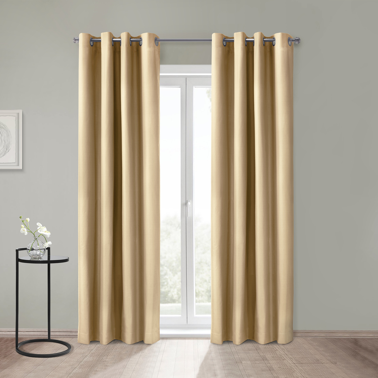 Thermaplus Alpine Blackout Grommet Curtain Panel 52 x 63 in Taupe image - 1