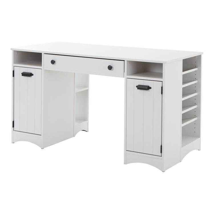 South Shore Craft Table with Storage - Large Work Surface & Shelves image - 1