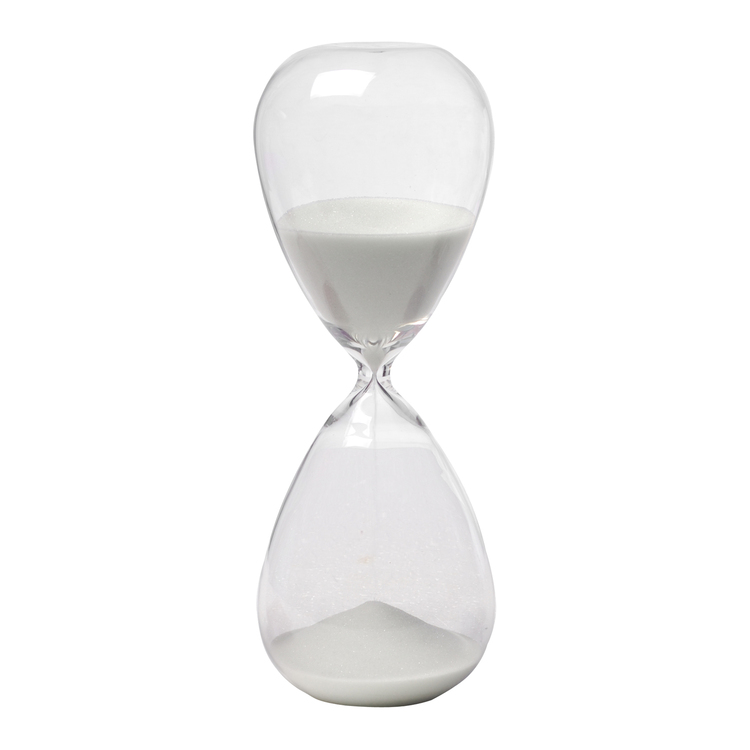 8" Ferdinand 30-Minute Hourglass, White Sand Set of 2 image - 1