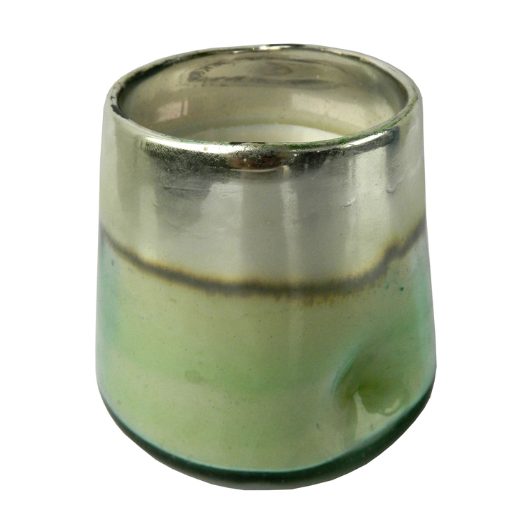 Metallic Accent Glass Scented Soy Wax Candle