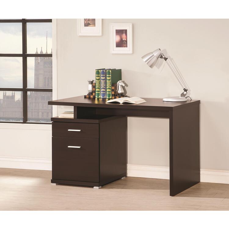 Coaster Office Desk With Drawer In Cappuccino 166 5400 Ojcommerce Office Desk With Drawer In Cappuccino