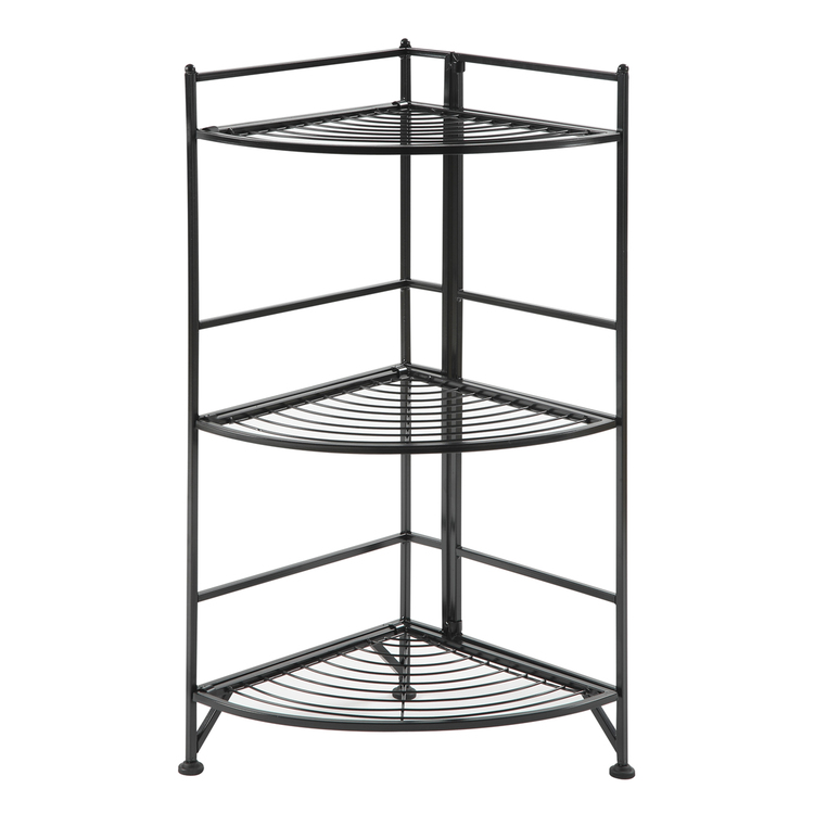 Convenience Concepts Xtra Storage 3 Tier Folding Metal Corner Shelf image - 1
