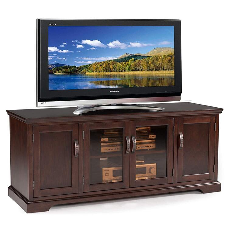 Solid Wood Mission Oak TV Stand for 65 TVs, Storage & Shelves image - 1