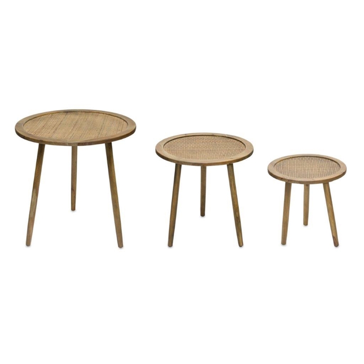 MELROSE International Rattan Accent Tables