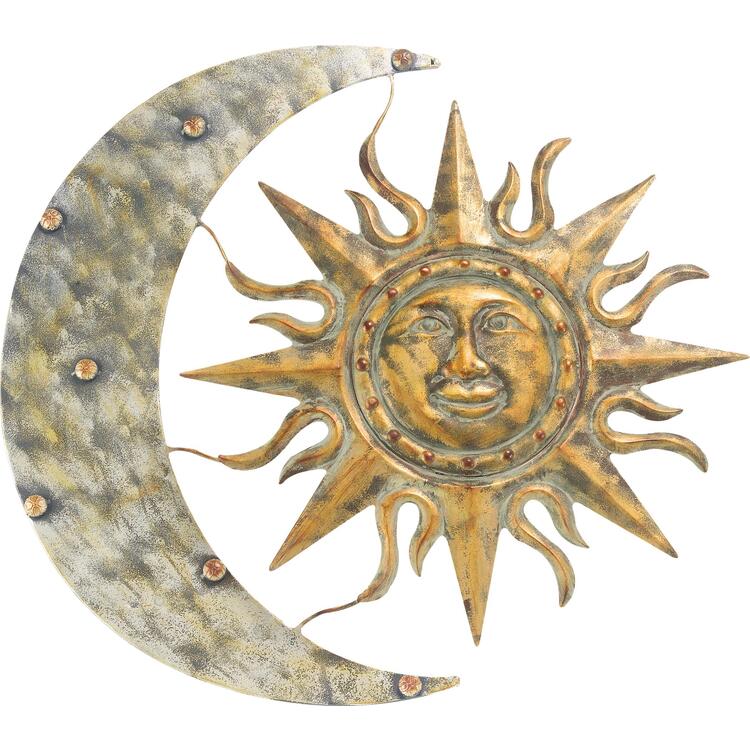 Gardman Aztec Sun & Moon Metal Wall Decor - 26" x 24" image - 1