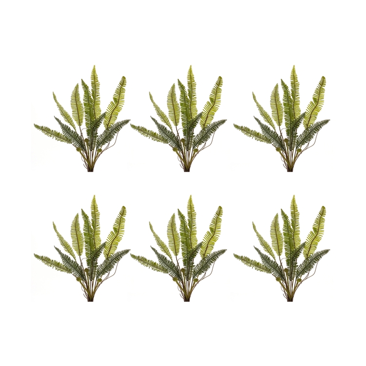 Melrose International Varigated Fern Foliage Bush (Set of 6) image - 1