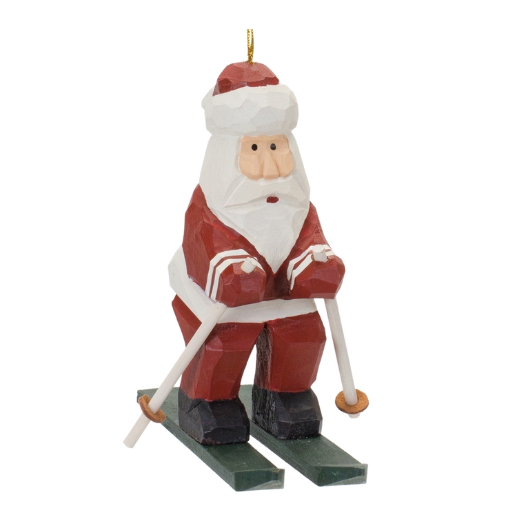 Melrose International Santa on Skis Ornament