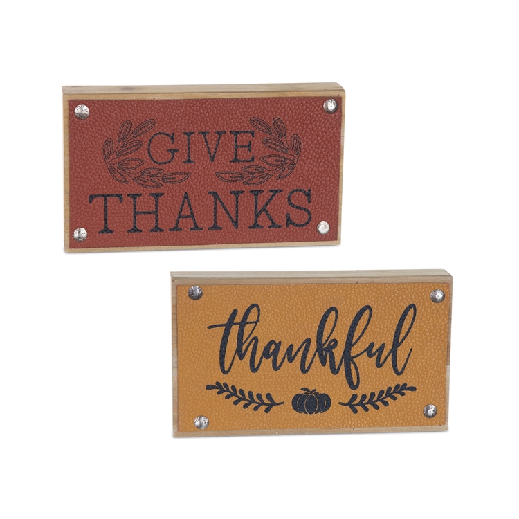 Melrose International Thankful Harvest Sign (Set of 6) image - 1