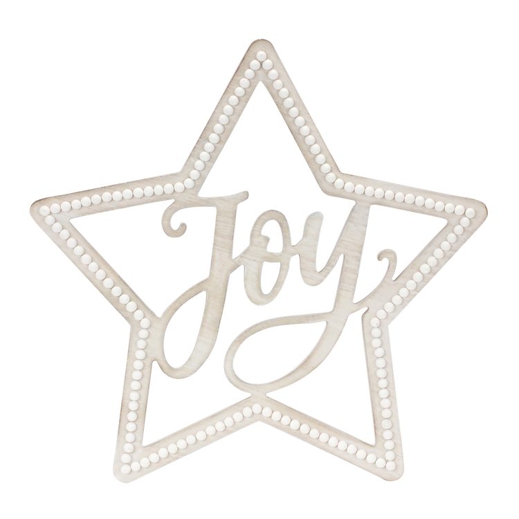 MELROSE International Beaded Wood Stars