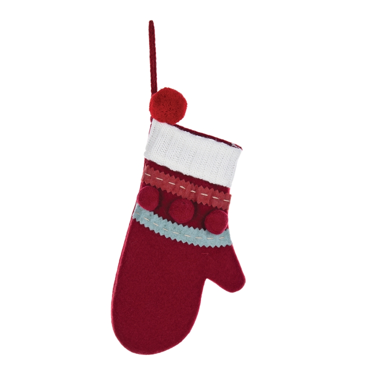 Melrose International Plush Mitten Ornaments