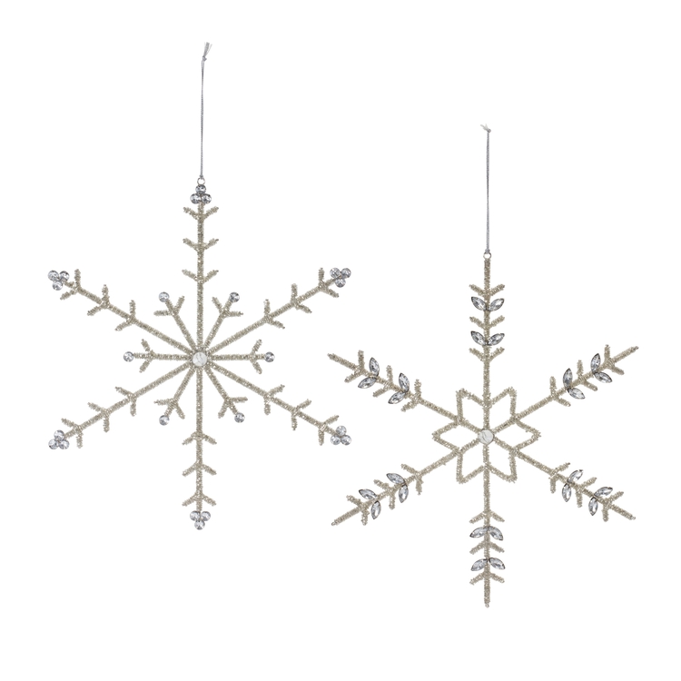MELROSE International Snowflake Ornaments