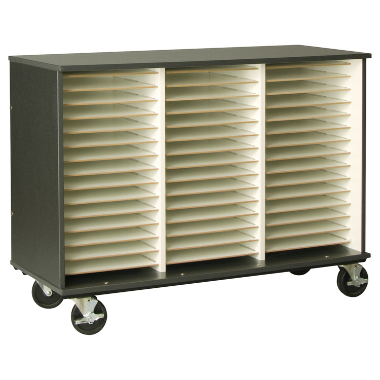 Folio Storage Cart - Mobile Music Organizer - 51 Compartments - Band ...