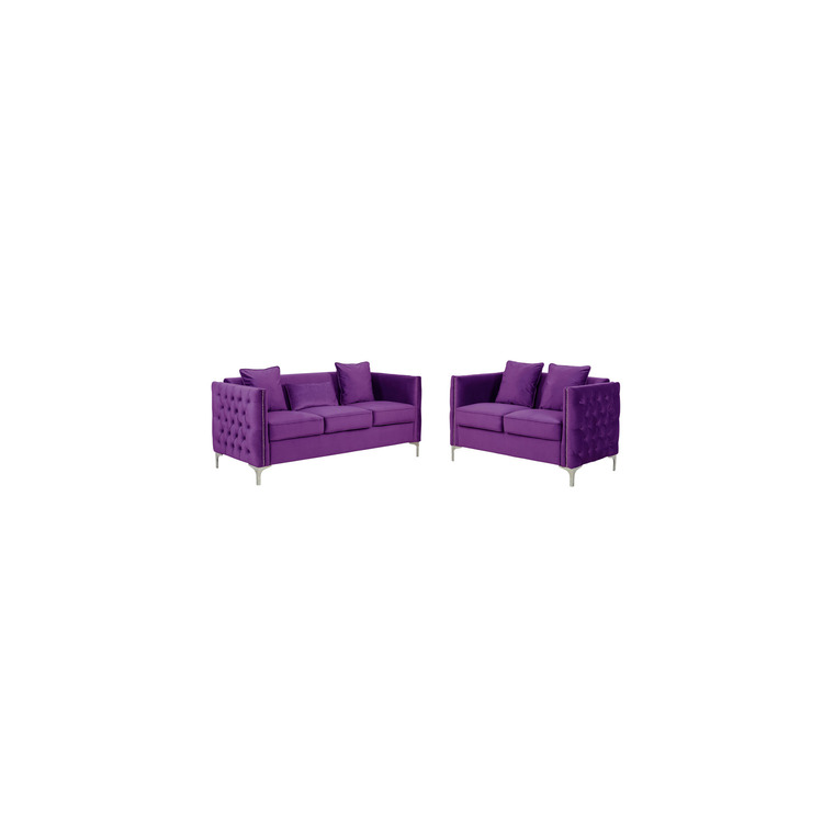 Bayberry Velvet Sofa Loveseat Chair Living Room Set - OJCommerce.com