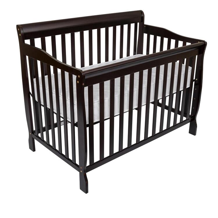 Fizzy Baby Full Size in Crib with Positions Espresso