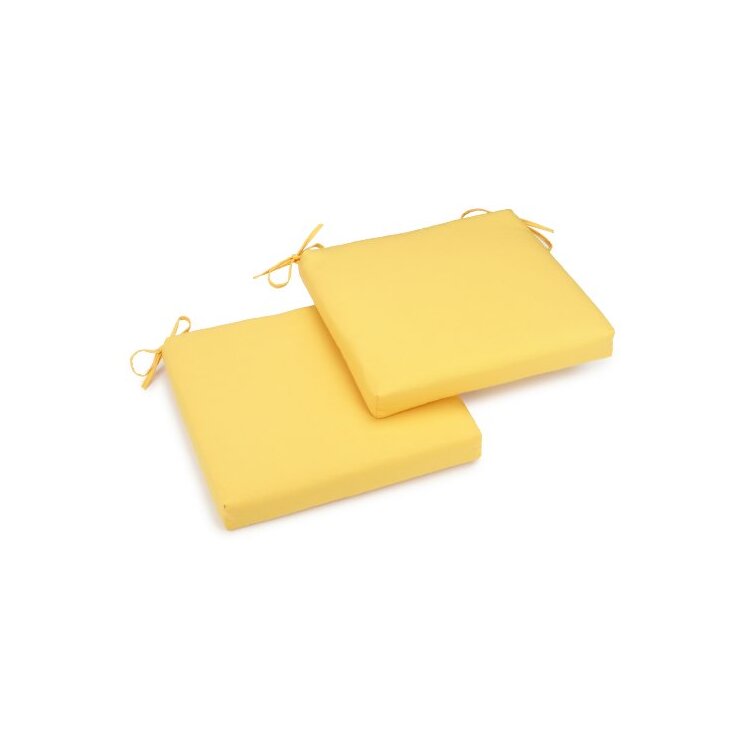 Blazing Needles 20-inch by 19-inch Twill Chair Cushion (Set of Two) image - 1