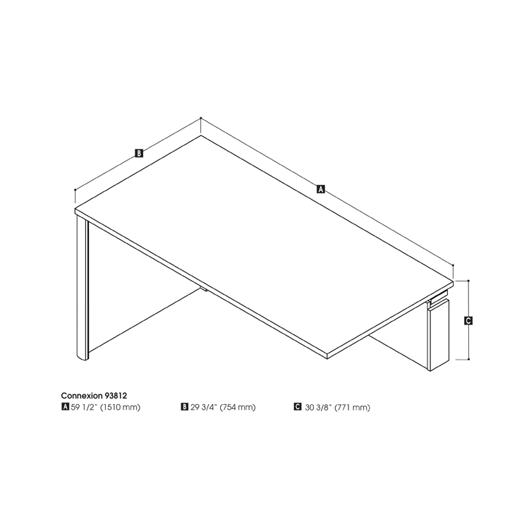 Bestar Connexion Return Table image - 1