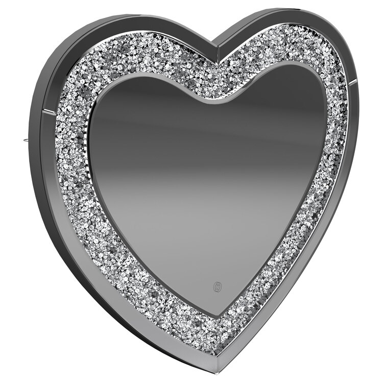 Coaster Aiko Heart Shape Wall Mirror Silver image - 1