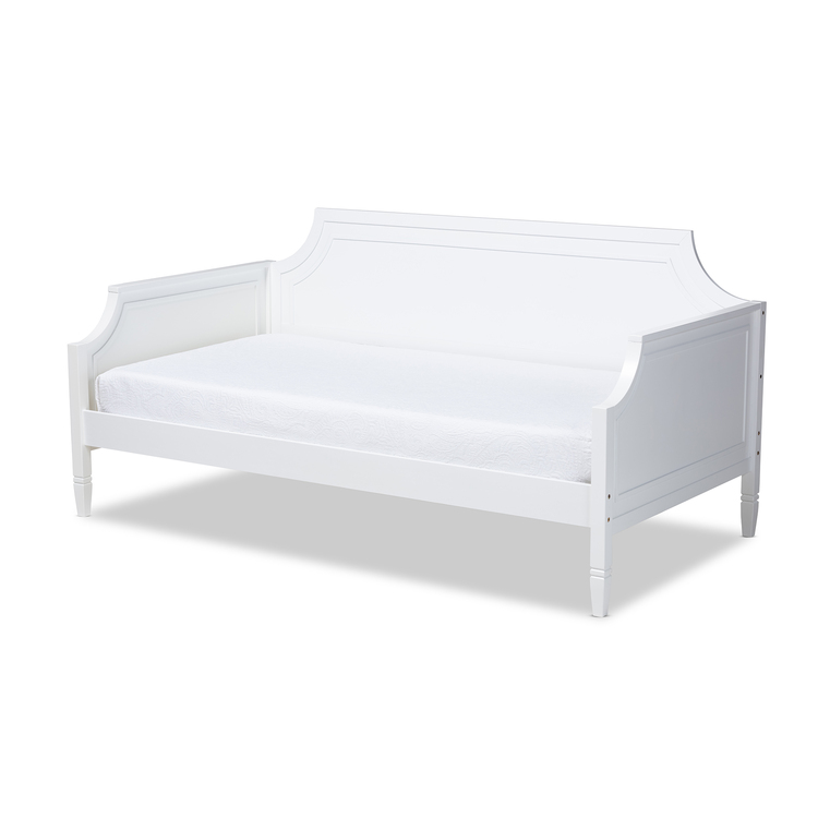 White Twin Size Daybed Classic Traditional Finished Wood Furniture - WholeSale Interiors image - 1