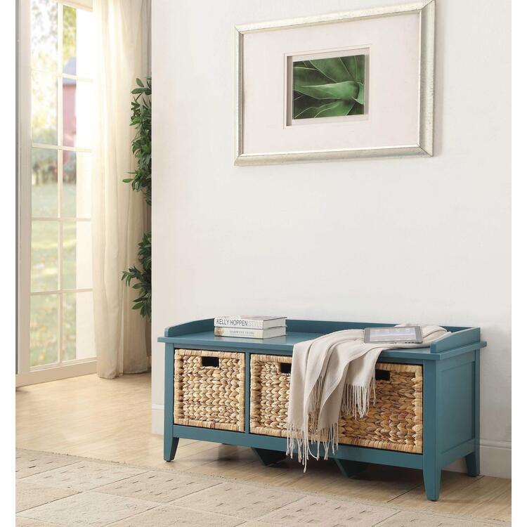 Teal Storage Bench